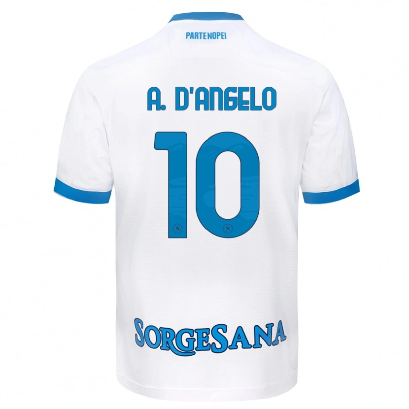 Danxen Heren Adrian D'angelo #10 Wit Hemelsblauw Uitshirt Uittenue 2026/27 T-Shirt