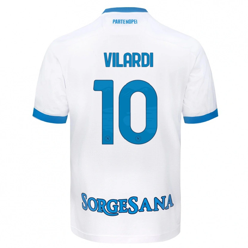 Danxen Heren Mario Vilardi #10 Wit Hemelsblauw Uitshirt Uittenue 2026/27 T-Shirt