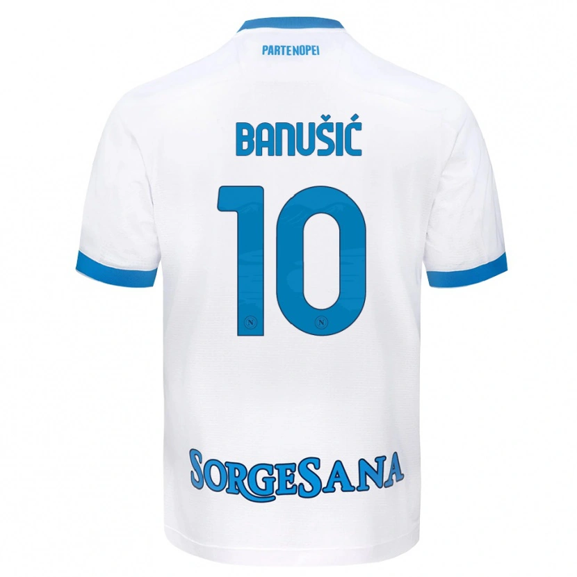 Danxen Heren Marija Maredinho Banušić #10 Wit Hemelsblauw Uitshirt Uittenue 2026/27 T-Shirt