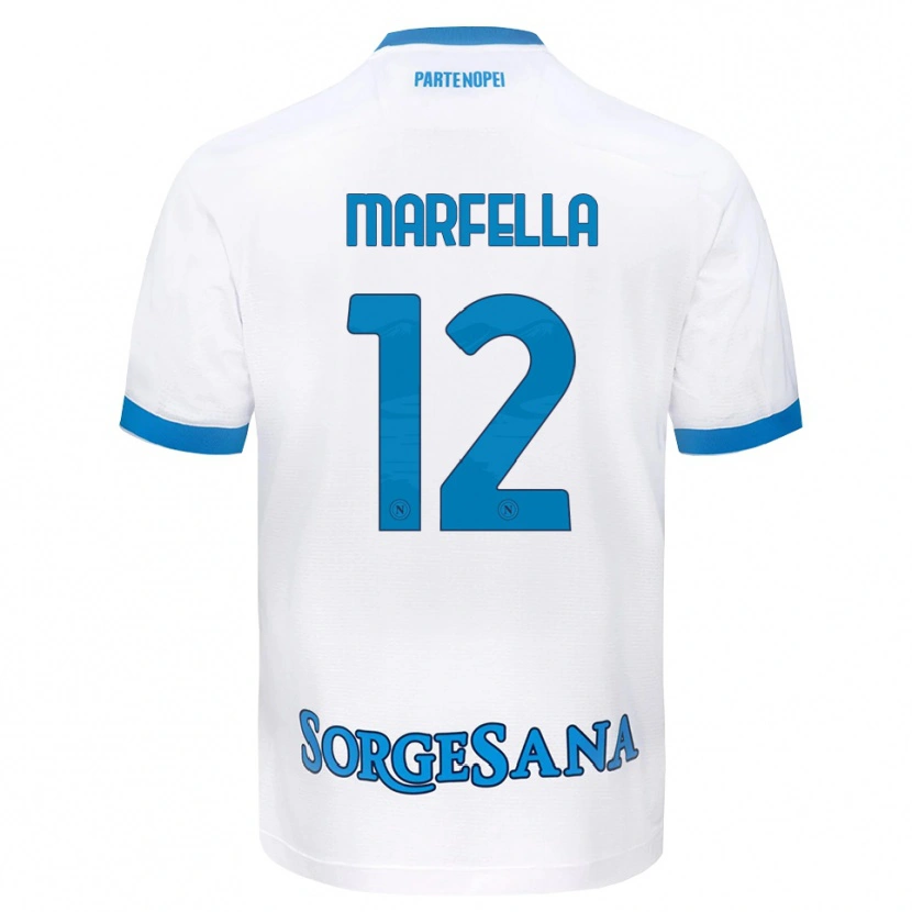 Danxen Heren Davide Marfella #12 Wit Hemelsblauw Uitshirt Uittenue 2026/27 T-Shirt