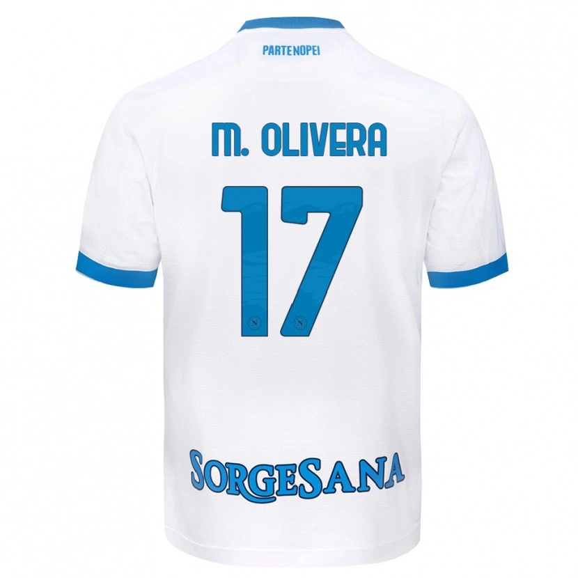 Danxen Heren Mathías Olivera #17 Wit Hemelsblauw Uitshirt Uittenue 2026/27 T-Shirt