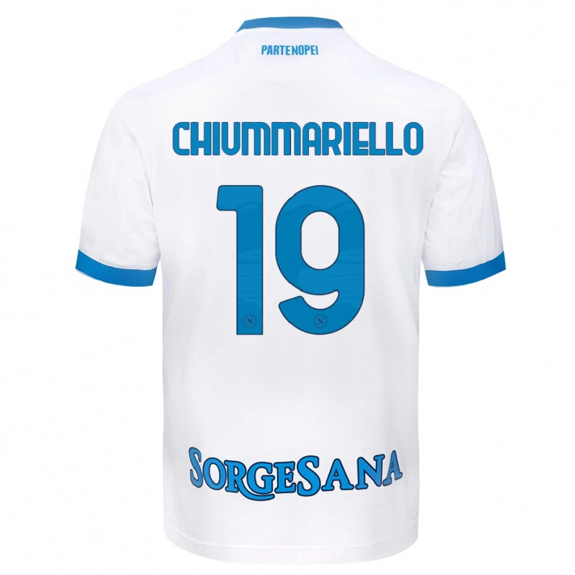 Danxen Heren Andrea Chiummariello #19 Wit Hemelsblauw Uitshirt Uittenue 2026/27 T-Shirt
