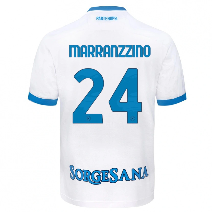 Danxen Heren Pasquale Marranzzino #24 Wit Hemelsblauw Uitshirt Uittenue 2026/27 T-Shirt