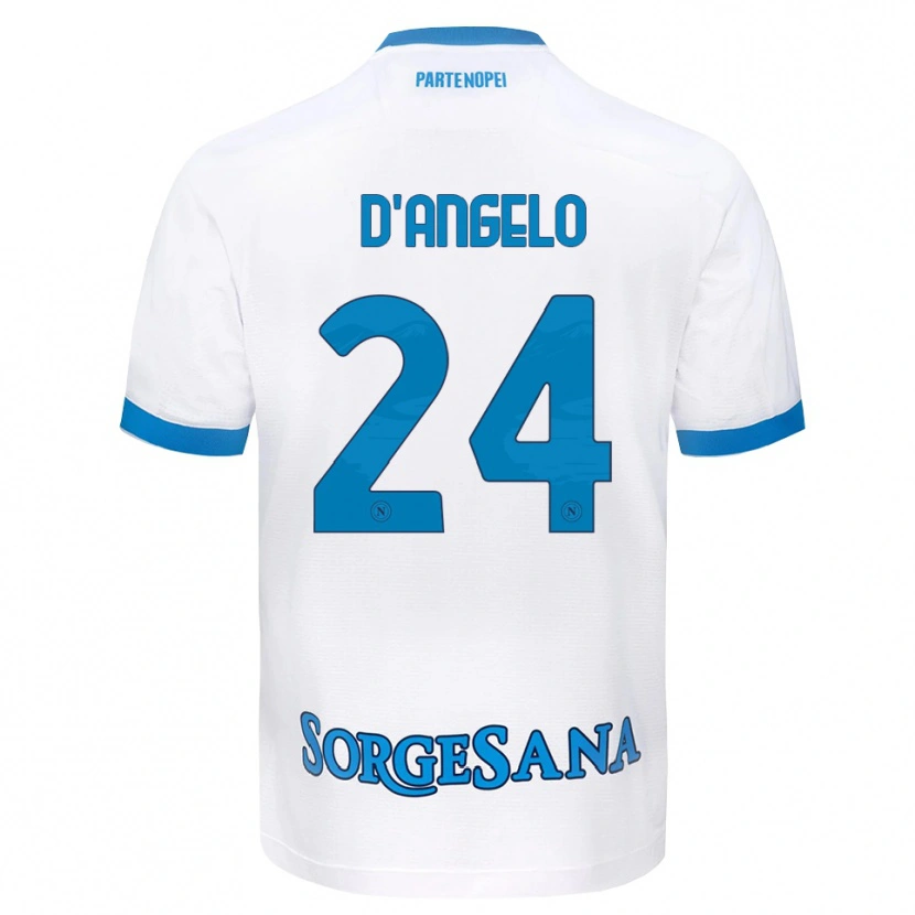 Danxen Heren Alessia D'angelo #24 Wit Hemelsblauw Uitshirt Uittenue 2026/27 T-Shirt