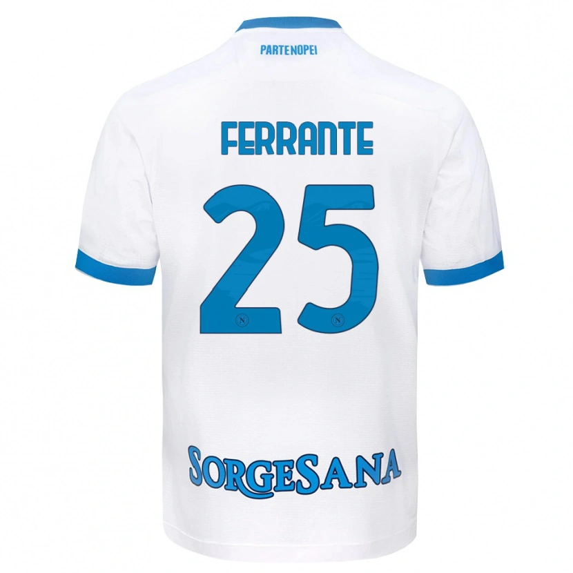 Danxen Heren Mathias Ferrante #25 Wit Hemelsblauw Uitshirt Uittenue 2026/27 T-Shirt