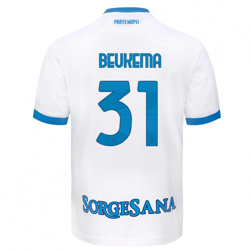 Danxen Heren Sam Beukema #31 Wit Hemelsblauw Uitshirt Uittenue 2026/27 T-Shirt