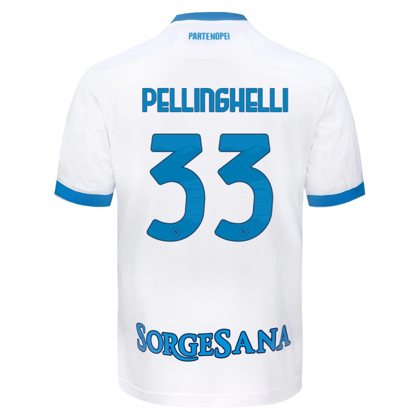 Danxen Heren Alice Pellinghelli #33 Wit Hemelsblauw Uitshirt Uittenue 2026/27 T-Shirt