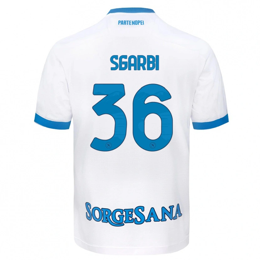 Danxen Heren Lorenzo Sgarbi #36 Wit Hemelsblauw Uitshirt Uittenue 2026/27 T-Shirt