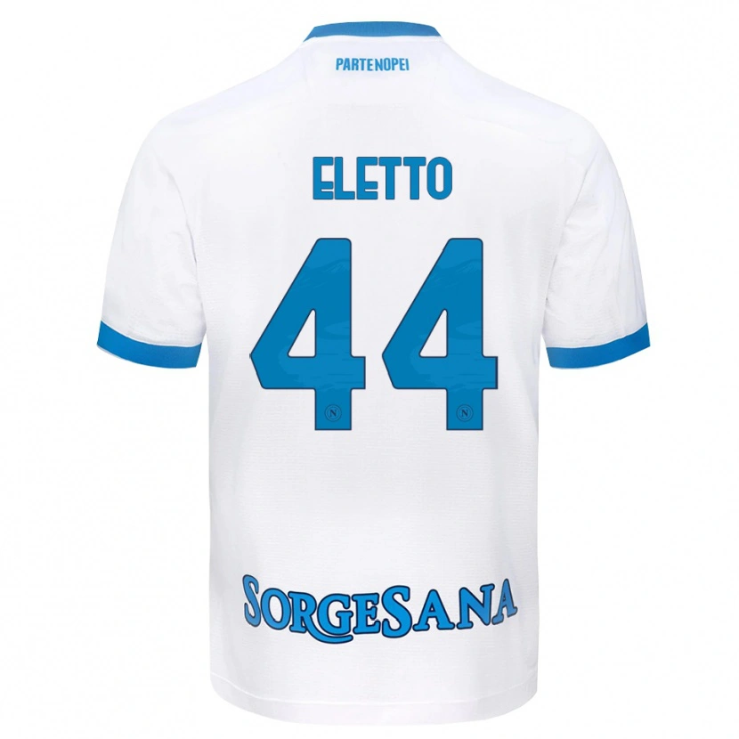 Danxen Heren Francesco Eletto #44 Wit Hemelsblauw Uitshirt Uittenue 2026/27 T-Shirt