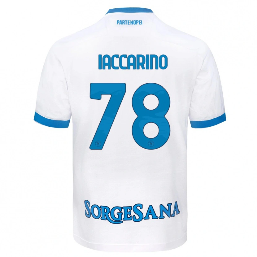 Danxen Heren Gennaro Iaccarino #78 Wit Hemelsblauw Uitshirt Uittenue 2026/27 T-Shirt
