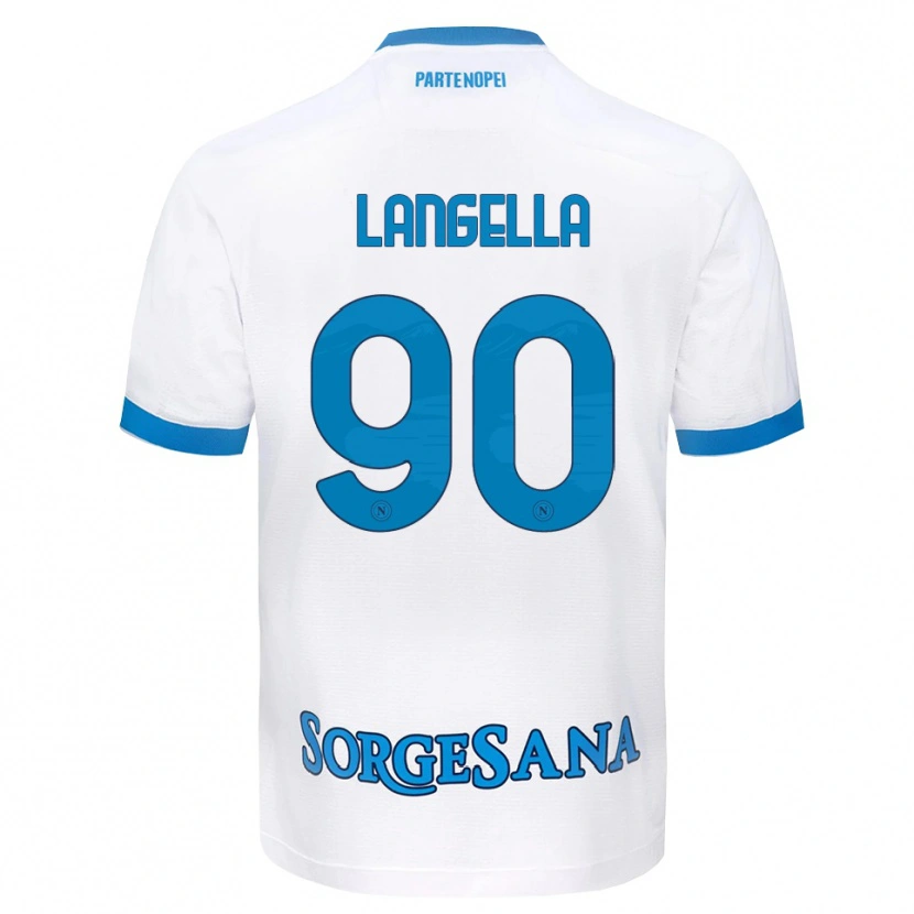 Danxen Heren Gabriella Langella #90 Wit Hemelsblauw Uitshirt Uittenue 2026/27 T-Shirt