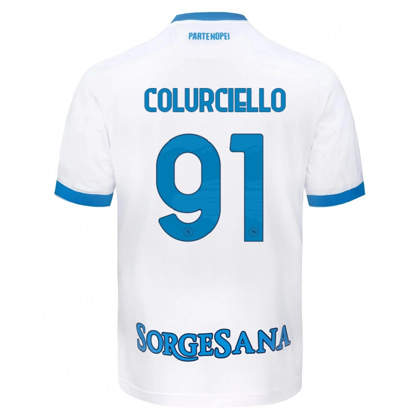 Danxen Heren Cristian Colurciello #91 Wit Hemelsblauw Uitshirt Uittenue 2026/27 T-Shirt