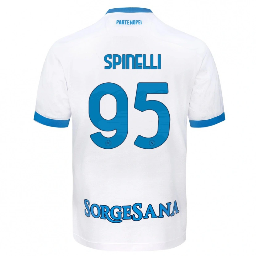 Danxen Heren David Spinelli #95 Wit Hemelsblauw Uitshirt Uittenue 2026/27 T-Shirt