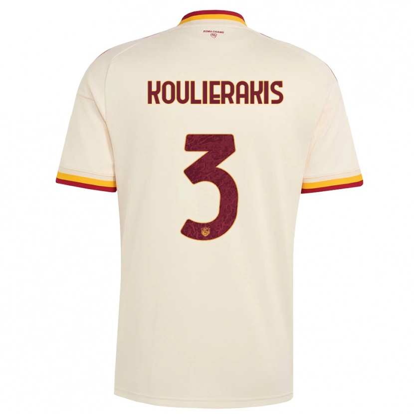 Danxen Heren Konstantinos Koulierakis #3 Champagne Rood Geel Uitshirt Uittenue 2026/27 T-Shirt
