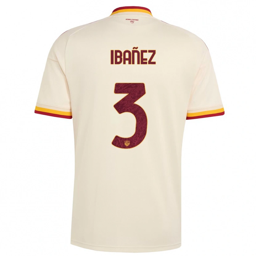 Danxen Heren Roger Ibanez #3 Champagne Rood Geel Uitshirt Uittenue 2026/27 T-Shirt