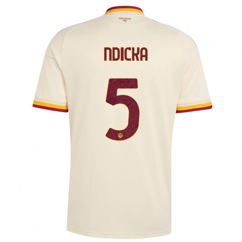 Danxen Heren Evan Ndicka #5 Champagne Rood Geel Uitshirt Uittenue 2026/27 T-Shirt