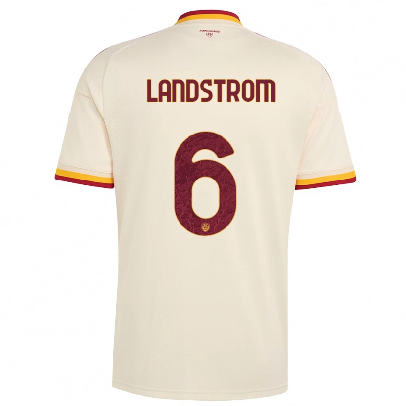 Danxen Heren Elin Landstrom #6 Champagne Rood Geel Uitshirt Uittenue 2026/27 T-Shirt
