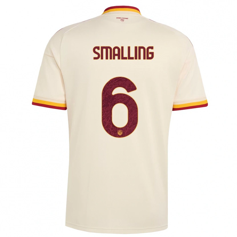 Danxen Heren Chris Smalling #6 Champagne Rood Geel Uitshirt Uittenue 2026/27 T-Shirt