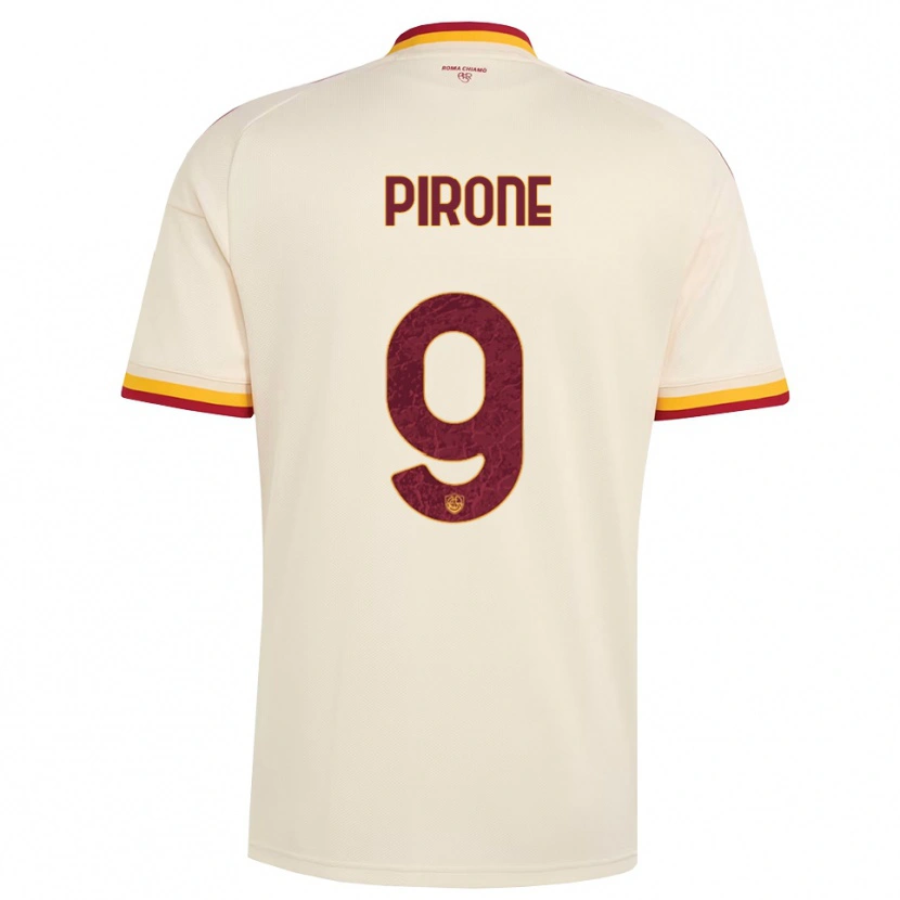 Danxen Heren Valeria Pirone #9 Champagne Rood Geel Uitshirt Uittenue 2026/27 T-Shirt