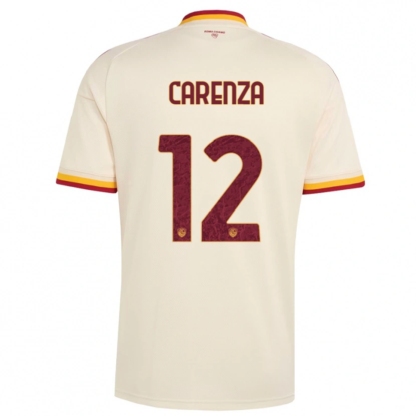 Danxen Heren Dario Carenza #12 Champagne Rood Geel Uitshirt Uittenue 2026/27 T-Shirt