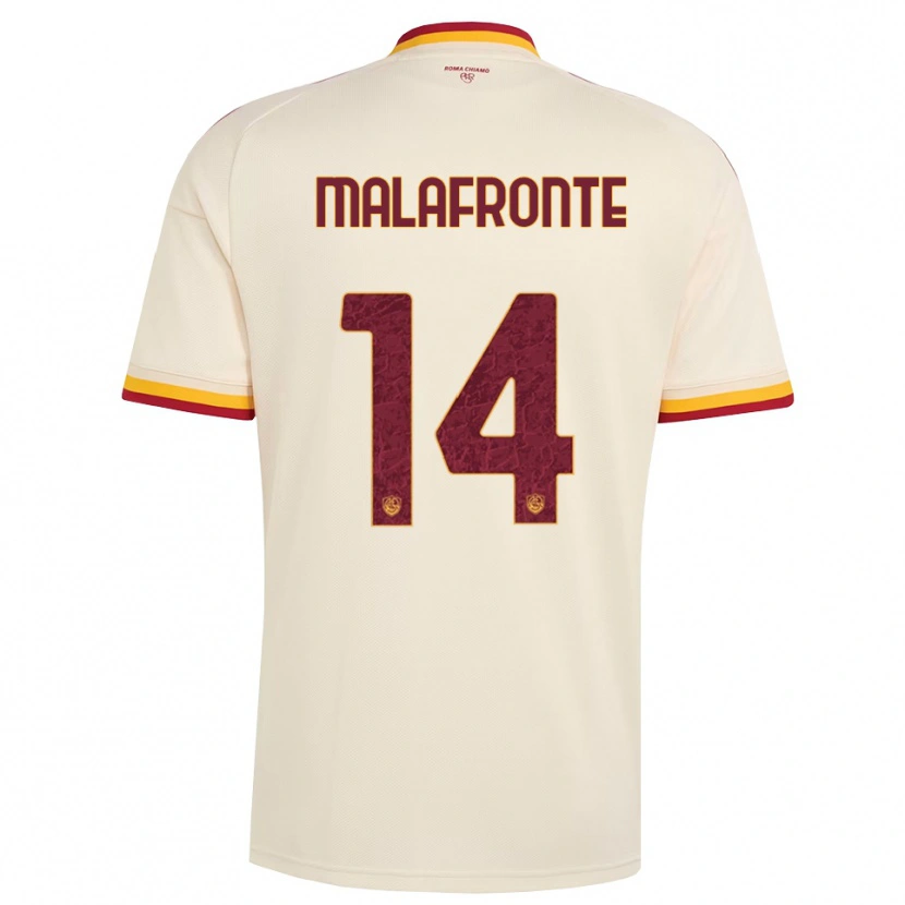 Danxen Heren Matteo Malafronte #14 Champagne Rood Geel Uitshirt Uittenue 2026/27 T-Shirt