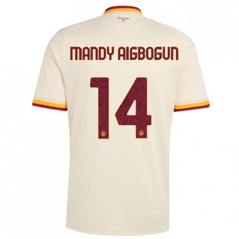 Danxen Heren Eseosa Mandy Aigbogun #14 Champagne Rood Geel Uitshirt Uittenue 2026/27 T-Shirt