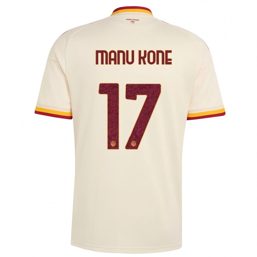 Danxen Heren Manu Koné #17 Champagne Rood Geel Uitshirt Uittenue 2026/27 T-Shirt