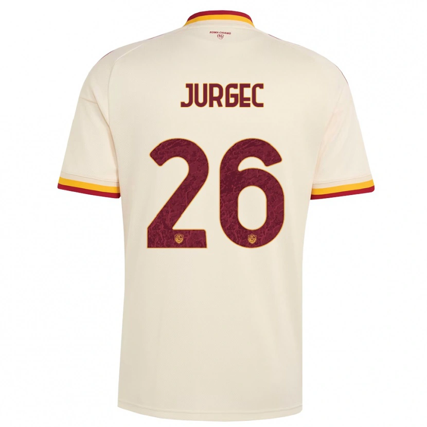 Danxen Heren Jan Jurgec #26 Champagne Rood Geel Uitshirt Uittenue 2026/27 T-Shirt
