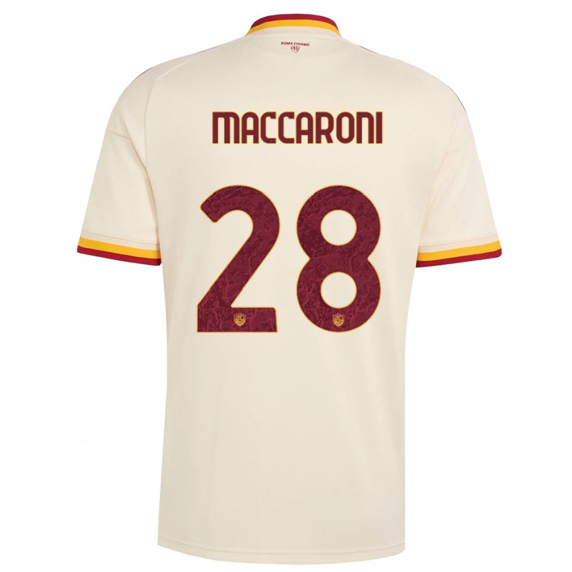 Danxen Heren Valerio Maccaroni #28 Champagne Rood Geel Uitshirt Uittenue 2026/27 T-Shirt