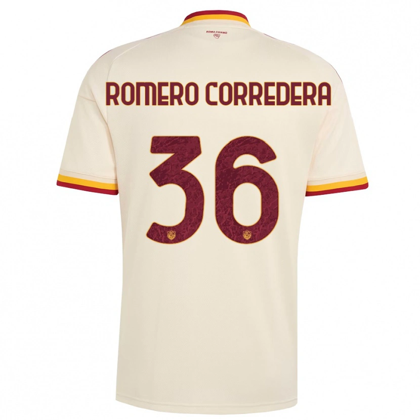 Danxen Heren Miguel Romero Corredera #36 Champagne Rood Geel Uitshirt Uittenue 2026/27 T-Shirt