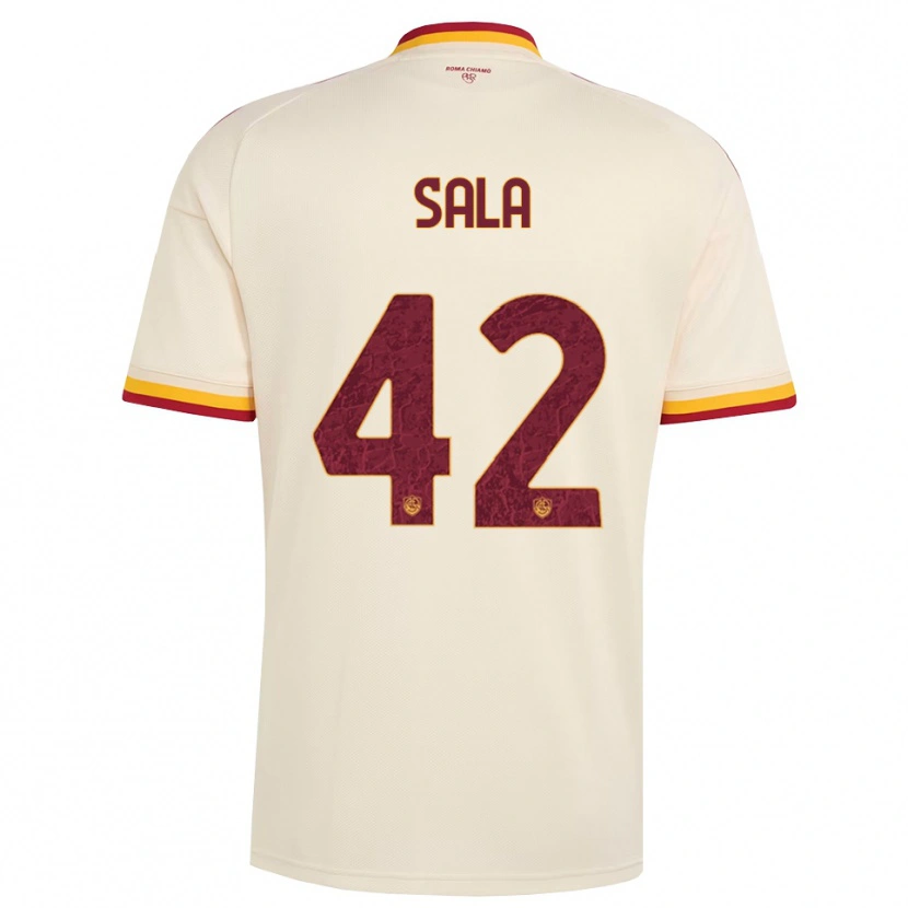 Danxen Heren Edoardo Sala #42 Champagne Rood Geel Uitshirt Uittenue 2026/27 T-Shirt