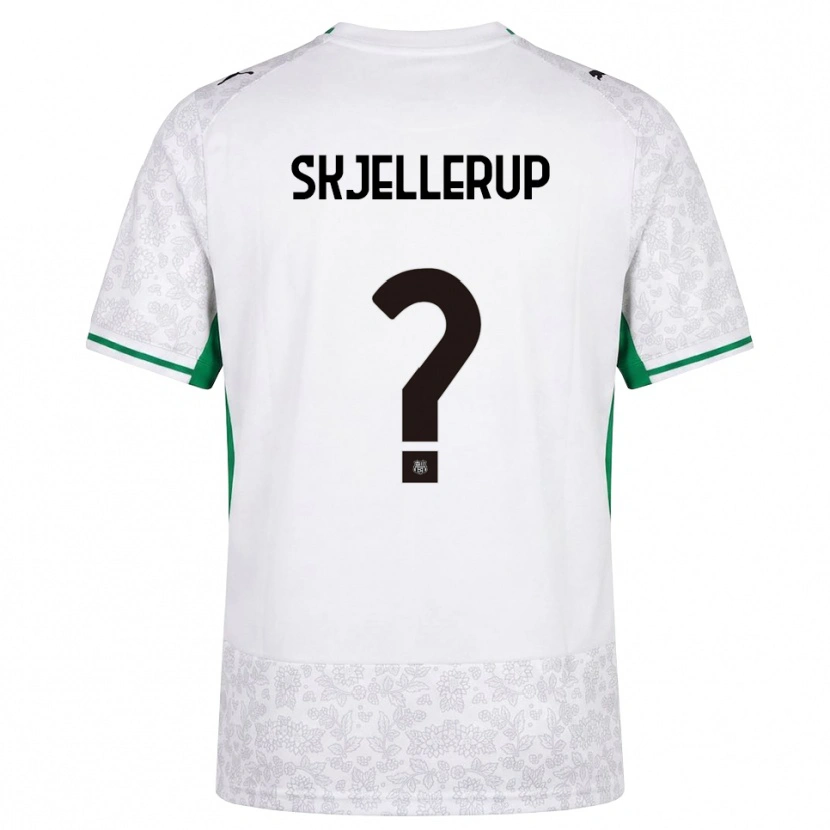 Danxen Heren Laurs Skjellerup #0 Wit Zwart Groen Uitshirt Uittenue 2026/27 T-Shirt