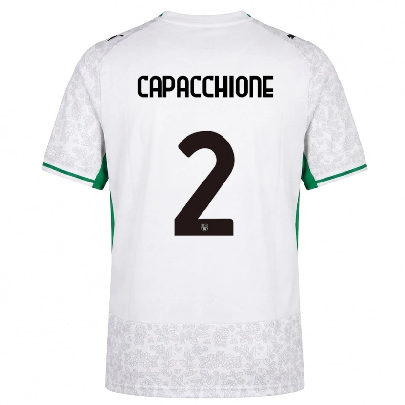 Danxen Heren Cristian Capacchione #2 Wit Zwart Groen Uitshirt Uittenue 2026/27 T-Shirt