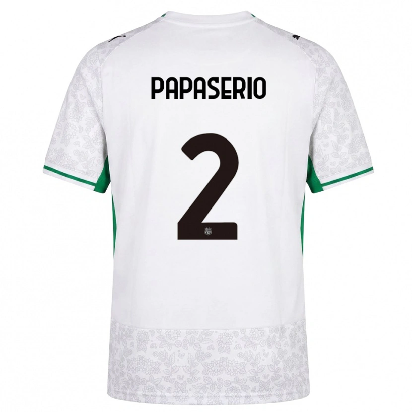 Danxen Heren Gabriele Papaserio #2 Wit Zwart Groen Uitshirt Uittenue 2026/27 T-Shirt
