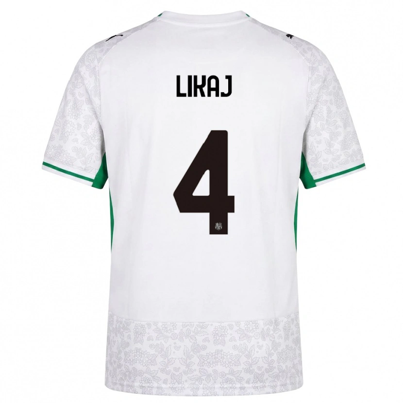 Danxen Heren Enea Likaj #4 Wit Zwart Groen Uitshirt Uittenue 2026/27 T-Shirt