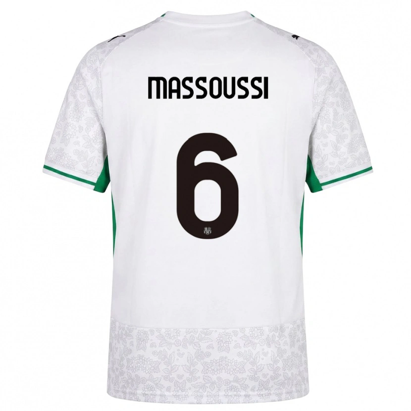 Danxen Heren Zaid Massoussi #6 Wit Zwart Groen Uitshirt Uittenue 2026/27 T-Shirt
