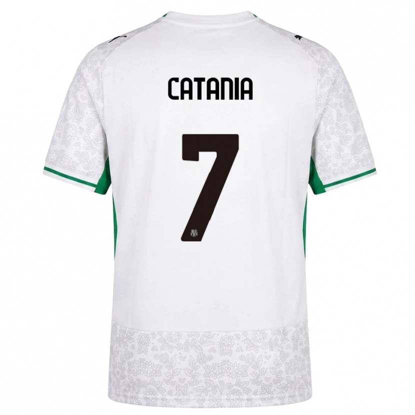 Danxen Heren Nicolò Catania #7 Wit Zwart Groen Uitshirt Uittenue 2026/27 T-Shirt