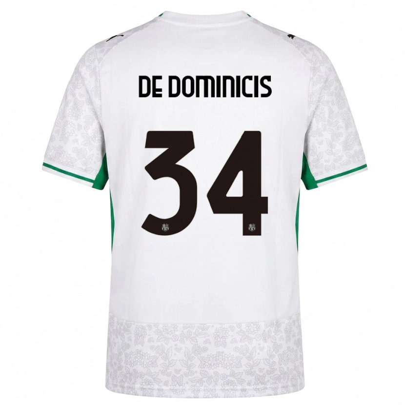 Danxen Heren Diego De Dominicis #34 Wit Zwart Groen Uitshirt Uittenue 2026/27 T-Shirt