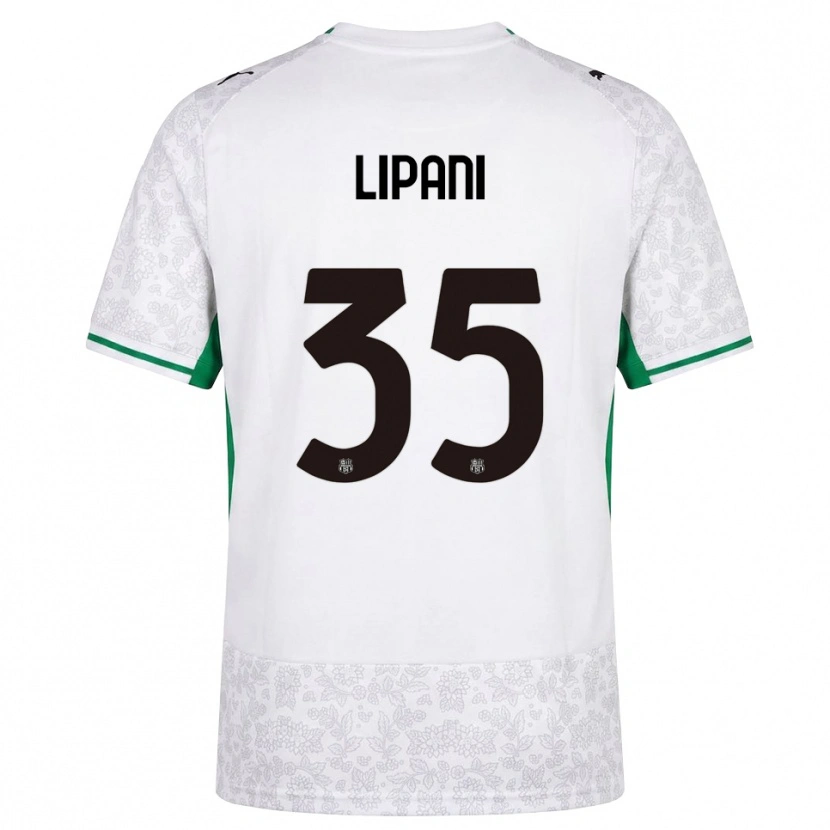 Danxen Heren Luca Lipani #35 Wit Zwart Groen Uitshirt Uittenue 2026/27 T-Shirt