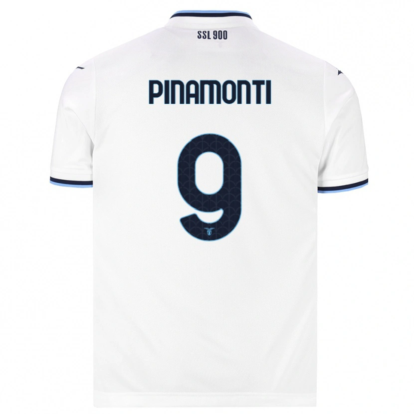 Danxen Heren Andrea Pinamonti #9 Wit Marineblauw Uitshirt Uittenue 2026/27 T-Shirt
