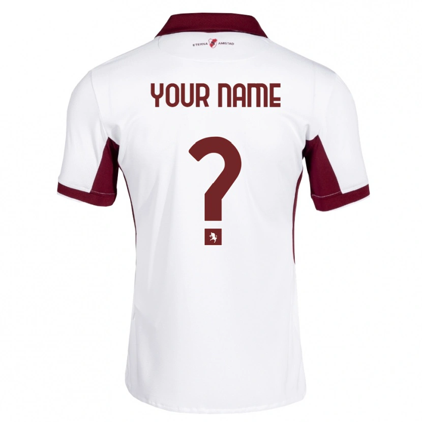 Danxen Heren Uw Naam #0 Bordeauxrood Wit Rood Uitshirt Uittenue 2026/27 T-Shirt