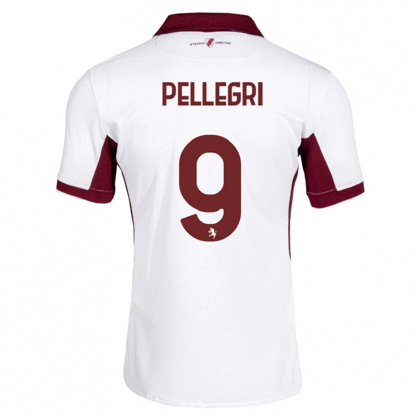 Danxen Heren Pietro Pellegri #9 Bordeauxrood Wit Rood Uitshirt Uittenue 2026/27 T-Shirt