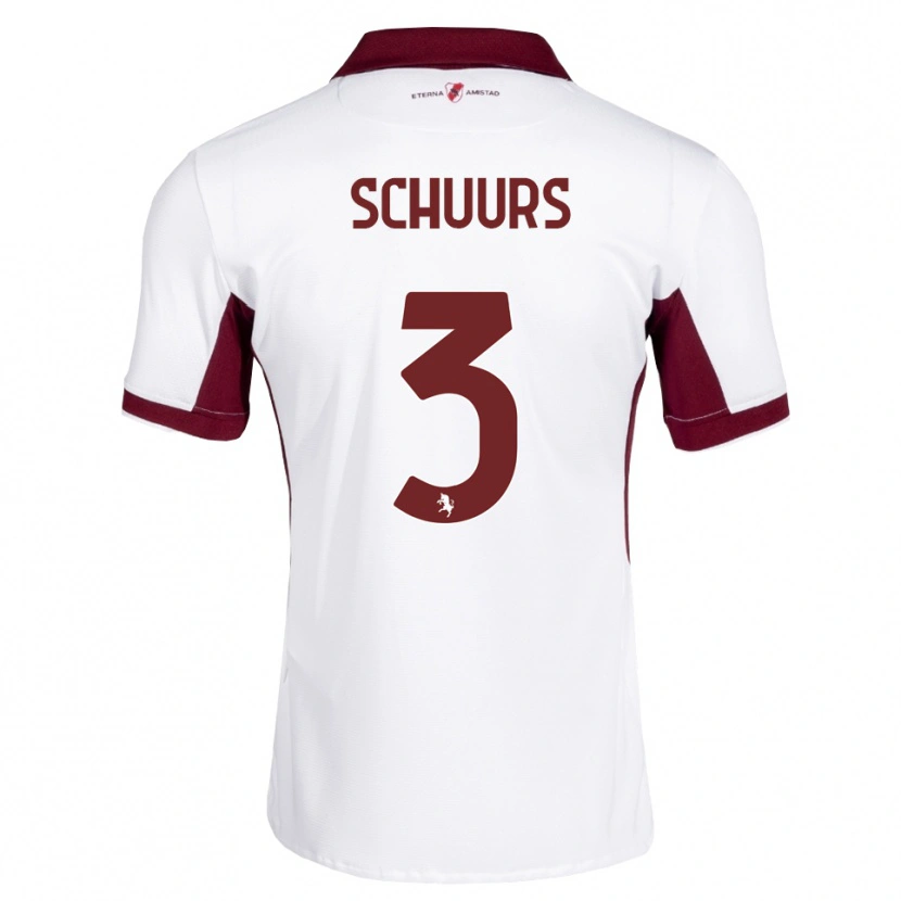 Danxen Heren Perr Schuurs #3 Bordeauxrood Wit Rood Uitshirt Uittenue 2026/27 T-Shirt