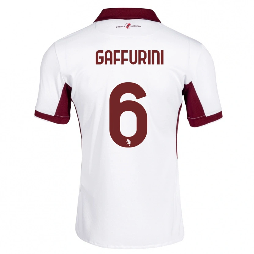 Danxen Heren Davide Gaffurini #6 Bordeauxrood Wit Rood Uitshirt Uittenue 2026/27 T-Shirt