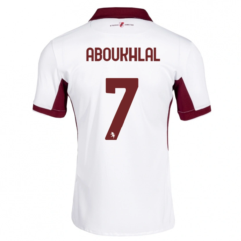 Danxen Heren Zakaria Aboukhlal #7 Bordeauxrood Wit Rood Uitshirt Uittenue 2026/27 T-Shirt