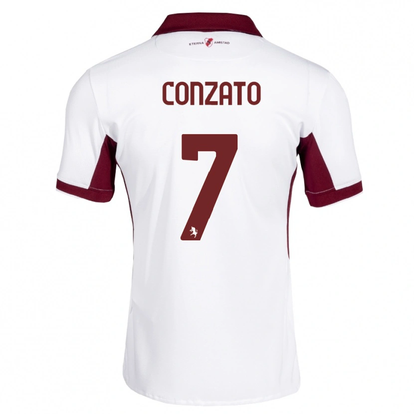 Danxen Heren Filippo Conzato #7 Bordeauxrood Wit Rood Uitshirt Uittenue 2026/27 T-Shirt