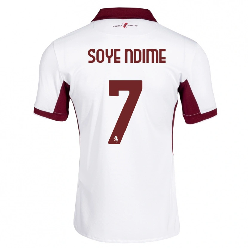 Danxen Heren Jonathan Soye Ndime #7 Bordeauxrood Wit Rood Uitshirt Uittenue 2026/27 T-Shirt