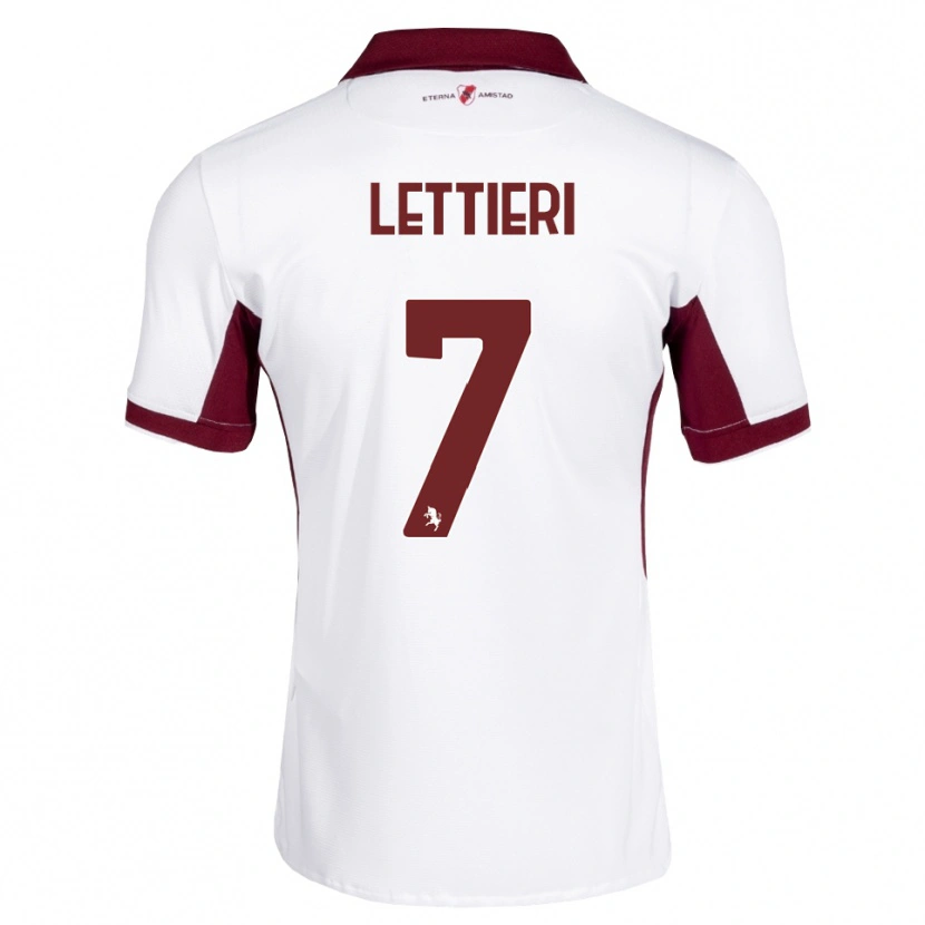 Danxen Heren Jessica Lettieri #7 Bordeauxrood Wit Rood Uitshirt Uittenue 2026/27 T-Shirt