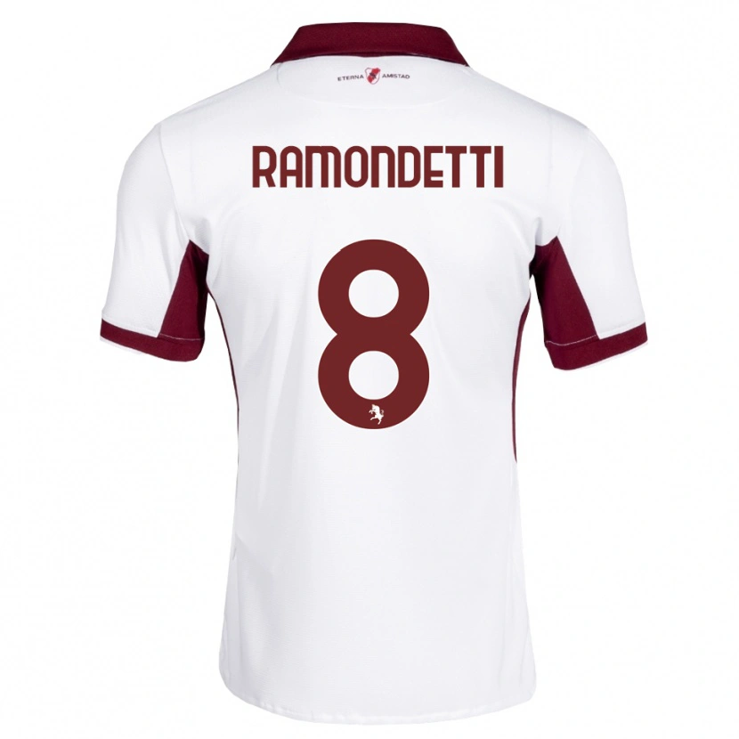 Danxen Heren Vittorio Ramondetti #8 Bordeauxrood Wit Rood Uitshirt Uittenue 2026/27 T-Shirt