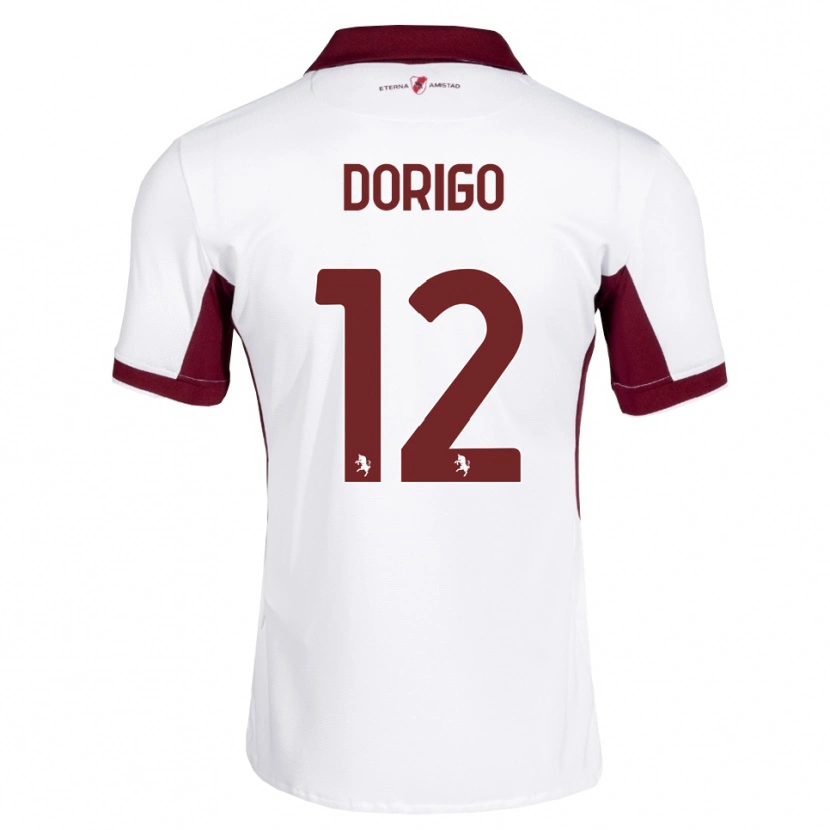 Danxen Heren Andrea Dorigo #12 Bordeauxrood Wit Rood Uitshirt Uittenue 2026/27 T-Shirt